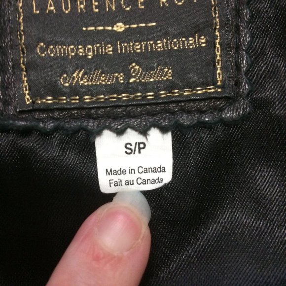 Vintage Laurence Roy Women 100% Lambskin Soft Leather Moto Jacket Small Petite - Picture 7 of 8